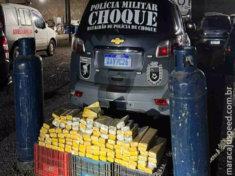 VÍDEO: Jovem é preso com mais de R$ 200 mil em maconha escondida em botijões de gás em Campo Grande