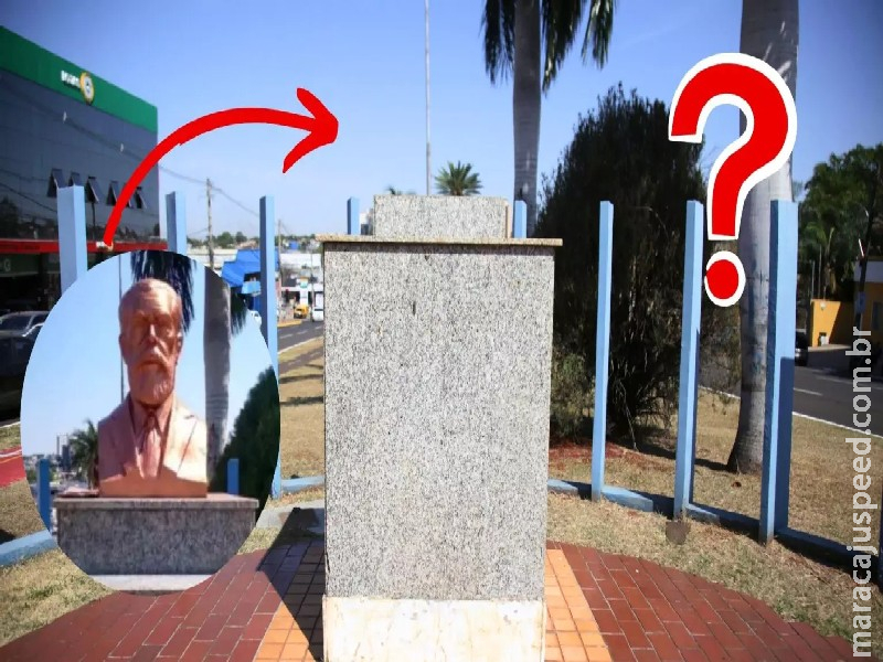 Cadê o busto que tava aqui? Ladrão ousado leva cabeça de José Antônio do Centro