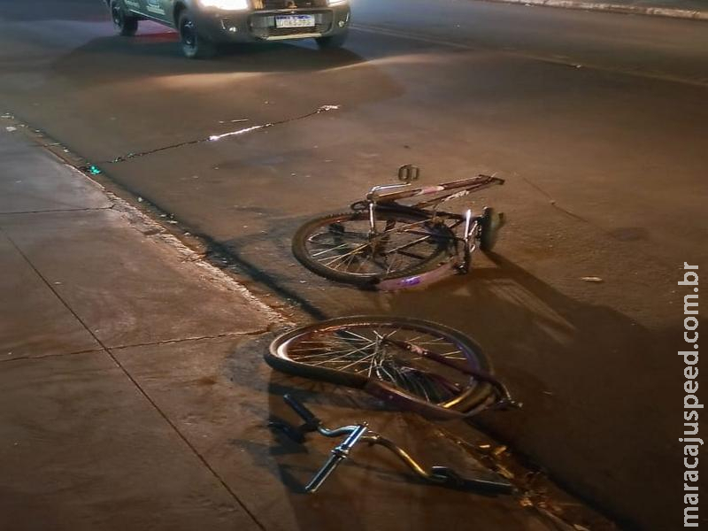 Ciclista fica em estado grave após ser atingido por motorista não habilitado em Maracaju