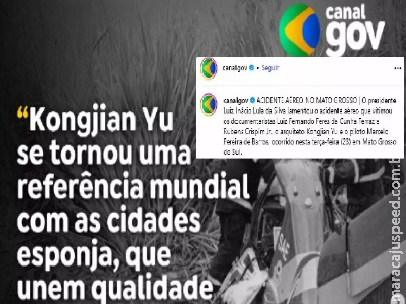 Gafe? Governo Federal confunde MT com MS em nota sobre acidente aéreo no Pantanal