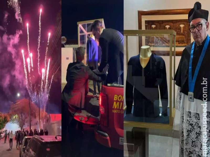 ‘Momento histórico’: Com cortejo e fogos, chegada da roupa de Carlo Acutis mobilizou até bombeiros ‘Momento histórico’: Com cortejo e fogos, chegada da roupa de Carlo Acutis mobilizou até bombeiros
