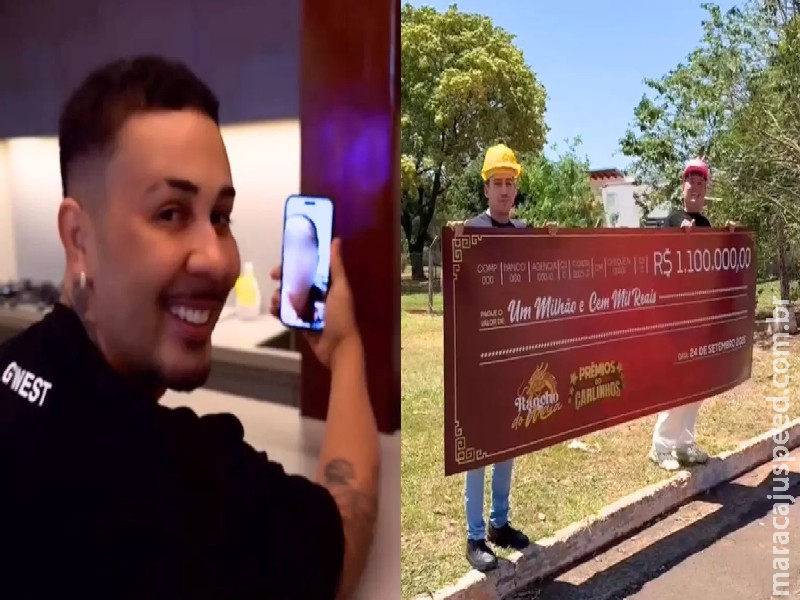 Nova milionária de Campo Grande vai receber cheque de Carlinhos Maia em praça do bairro Nova milionária de Campo Grande vai receber cheque de Carlinhos Maia em praça do bairro
