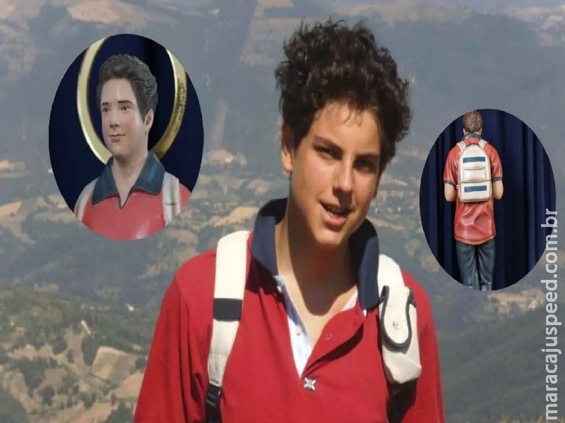 Santo de mochila e calça jeans? Imagens de gesso de Carlo Acutis dividem opiniões e chegam a R$ 7 mil Santo de mochila e calça jeans? Imagens de gesso de Carlo Acutis dividem opiniões e chegam a R$ 7 mil