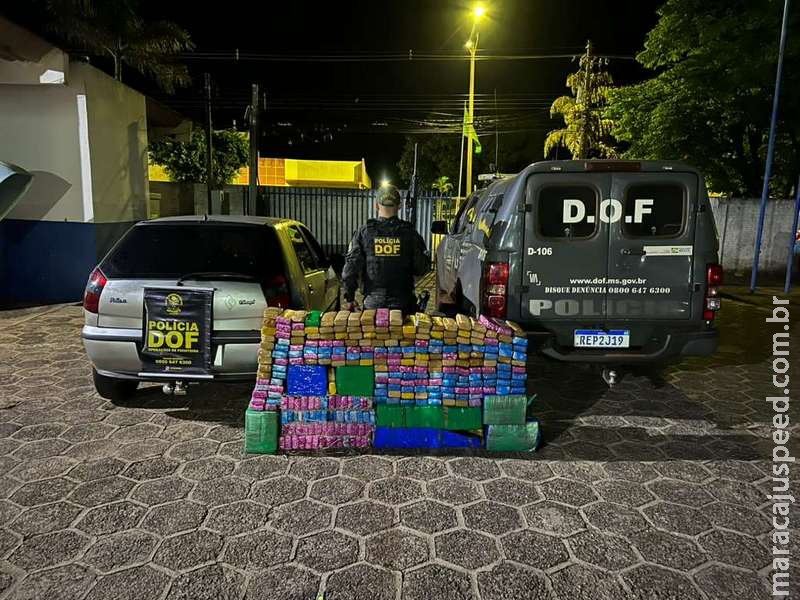 DOF recupera carro furtado com mais de 380 quilos de drogas em Amambai DOF recupera carro furtado com mais de 380 quilos de drogas em Amambai