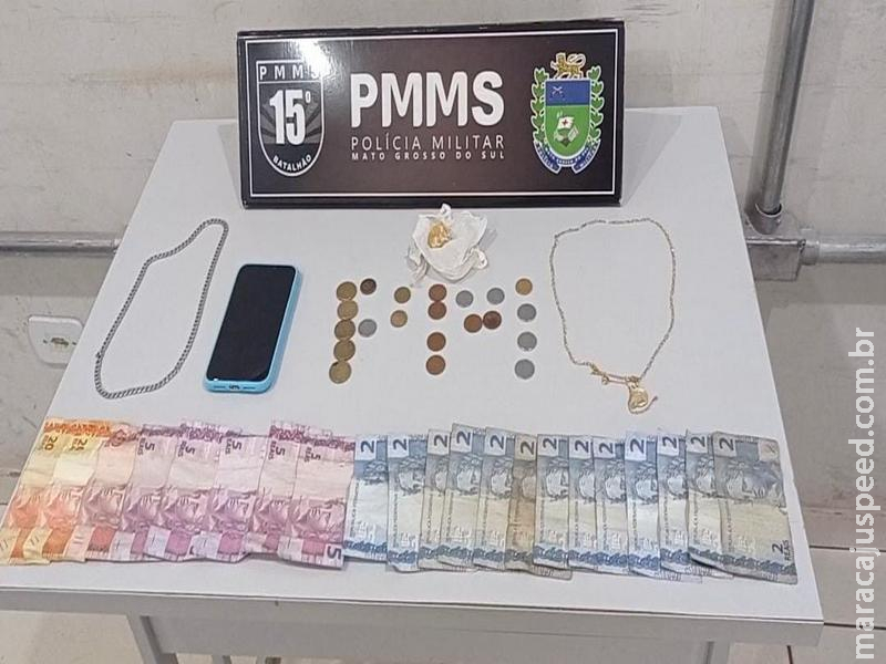 Jovem que confessou ter iniciado no tráfico há dois dias é preso pela PM em Maracaju Jovem que confessou ter iniciado no tráfico há dois dias é preso pela PM em Maracaju