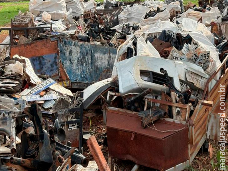 Leilão de Sucata: Detran de MS oferece lote único de 60 toneladas de restos de veículos Leilão de Sucata: Detran de MS oferece lote único de 60 toneladas de restos de veículos