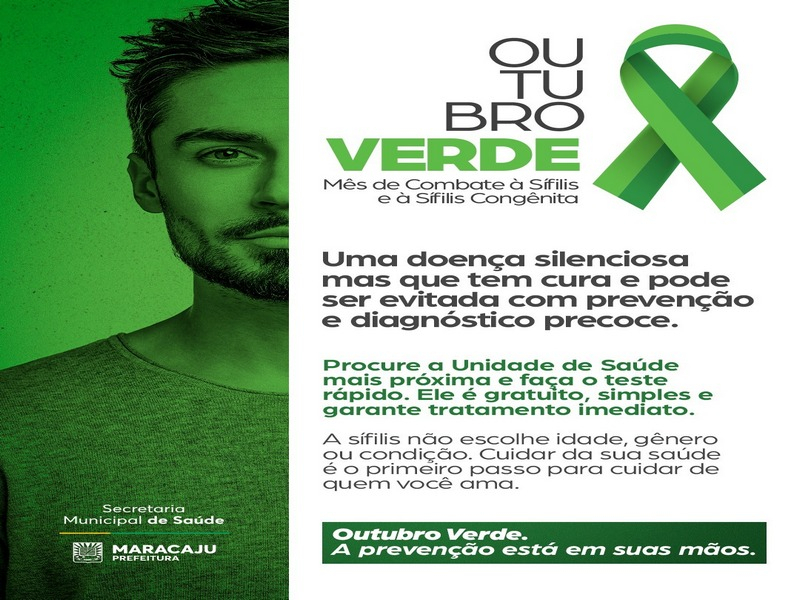 Outubro Verde: Maracaju reforça ações de prevenção e testagem contra a Sífilis