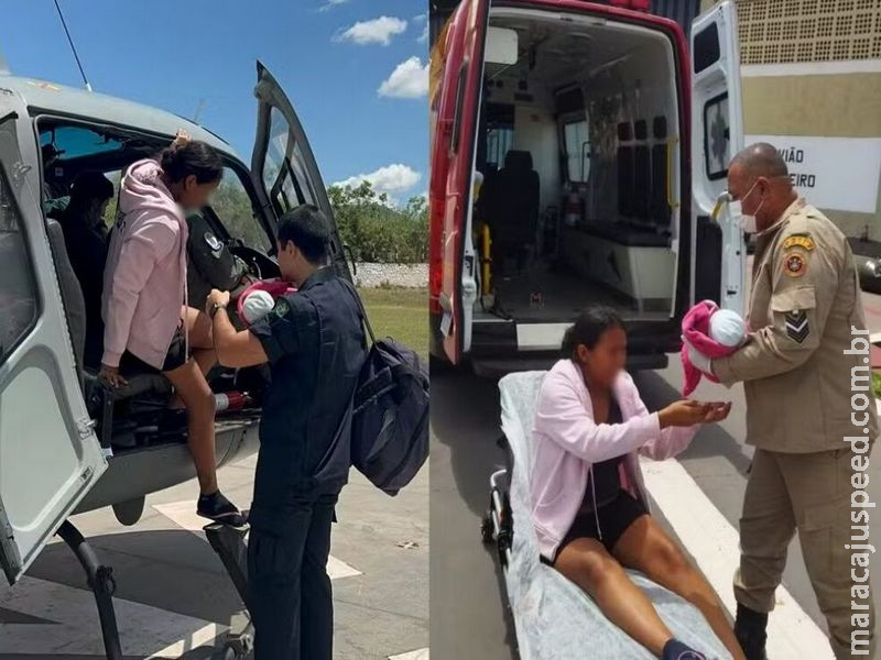 Pai faz parto por telefone e bebê nasce antes da chegada do resgate aéreo Pai faz parto por telefone e bebê nasce antes da chegada do resgate aéreo