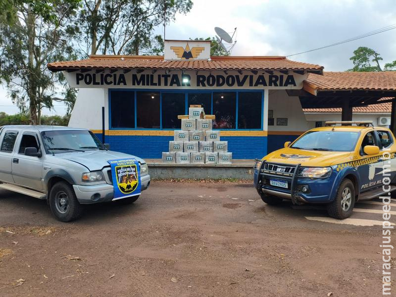 PMRv apreende 342 kg de maconha e prende dupla que levaria droga para o Paraná
