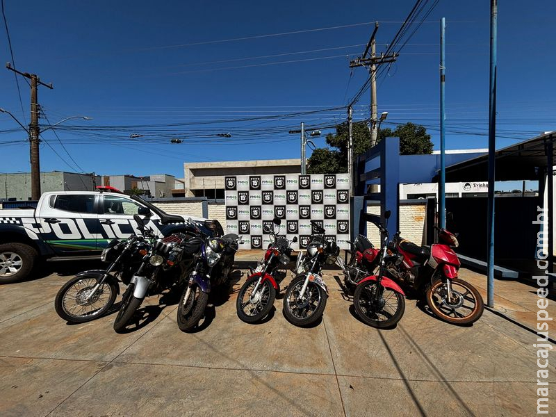 Polícia Militar de Maracaju realiza Operação Foco no "Grau" e apreende sete motocicletas Polícia Militar de Maracaju realiza Operação Foco no "Grau" e apreende sete motocicletas