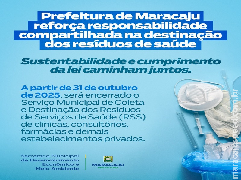 Prefeitura de Maracaju reforça responsabilidade compartilhada na destinação de resíduos de saúde Prefeitura de Maracaju reforça responsabilidade compartilhada na destinação de resíduos de saúde