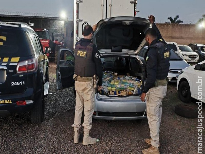 PRF apreende 590 Kg de maconha em Campo Grande PRF apreende 590 Kg de maconha em Campo Grande