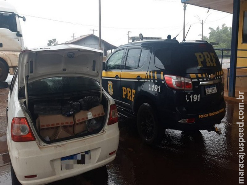 PRF apreende cigarros contrabandeados em Rio Brilhante (MS) PRF apreende cigarros contrabandeados em Rio Brilhante (MS)