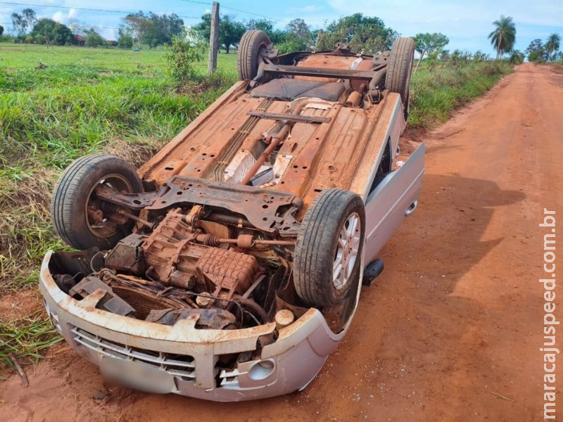 ANGÉLICA: Acidente na MS-141 envolve veículo que desvia de animal na Estrada Vicinal