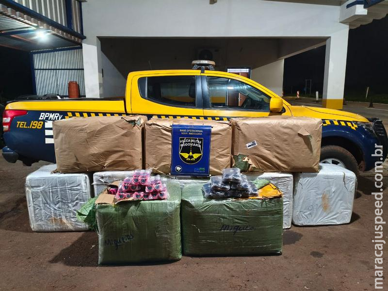 BPMRv apreende carga de óculos irregulares em ônibus interestadual na região de Nova Andradina