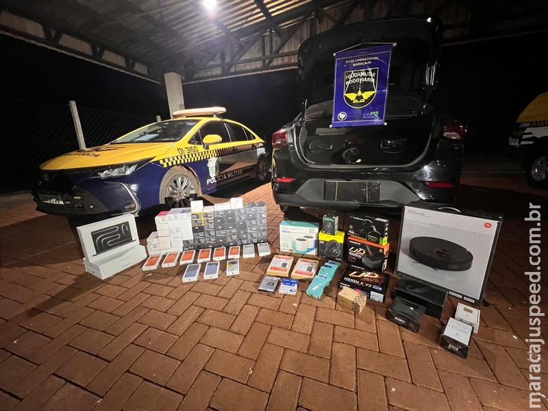 BPMRv apreende quase meio milhão de reais em produtos contrabandeados em Maracaju