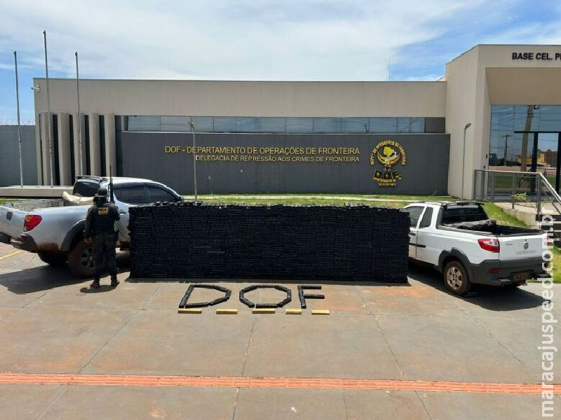 Carga de mais de R$ 4,5 milhões em drogas é apreendida na fronteira e encaminhada para Dourados