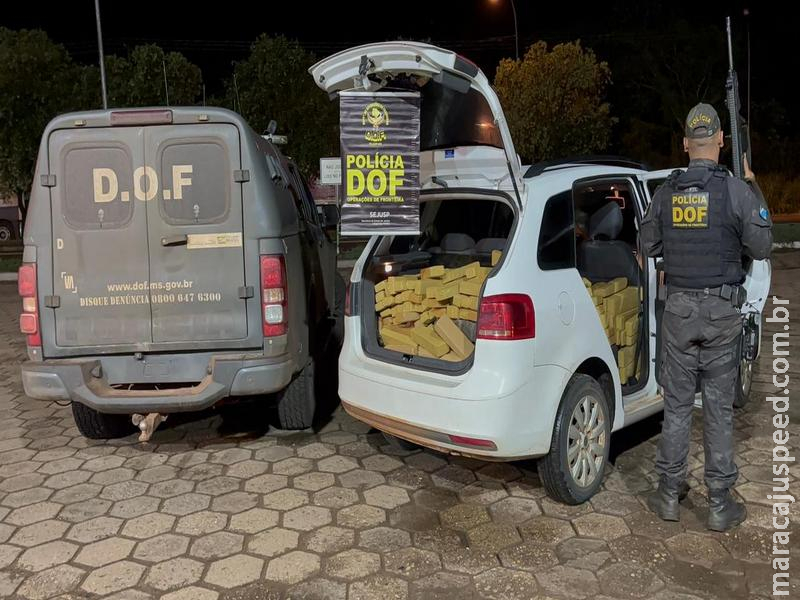 DOF apreende mais de 600 quilos de drogas em carro furtado em Santa Catarina