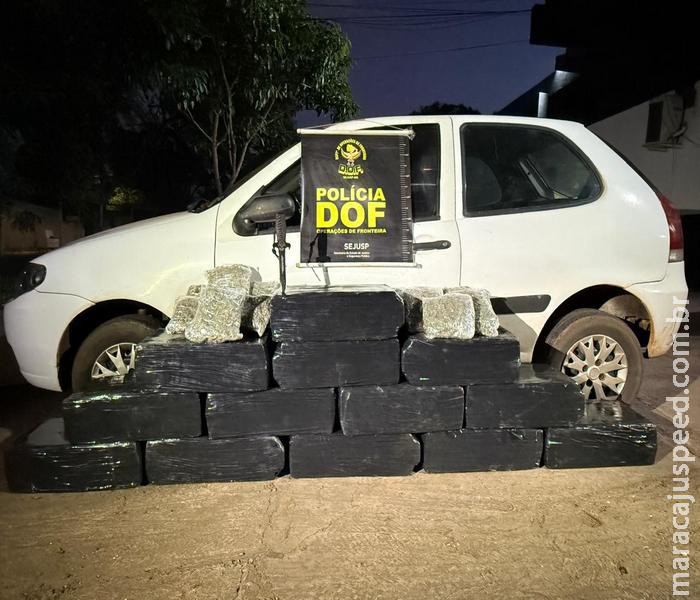DOF intercepta carro com mais de 300 kg de drogas em Ponta Porã; prejuízo ao crime é de r$ 720 mil