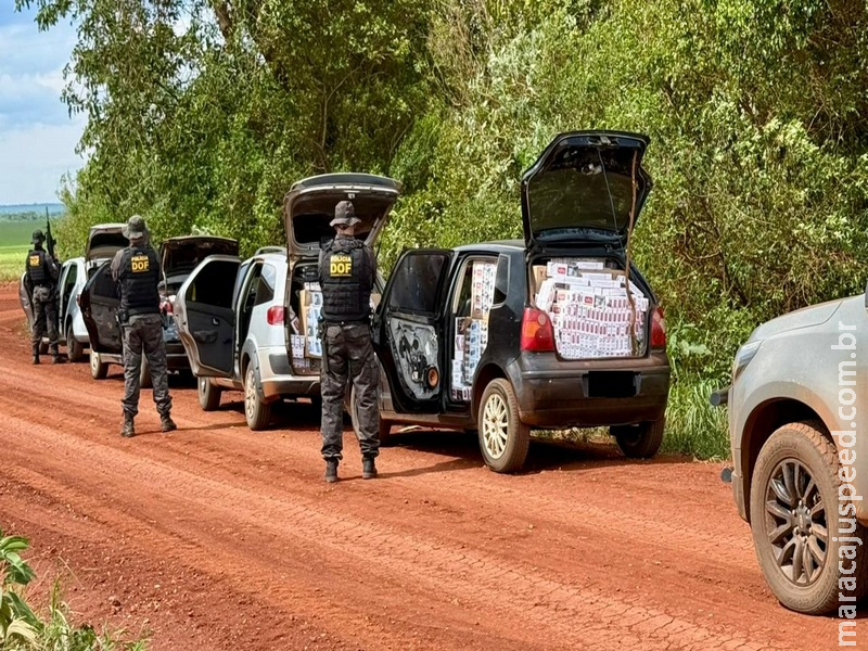 DOF intercepta comboio com R$ 275 mil em materiais de contrabando e descaminho