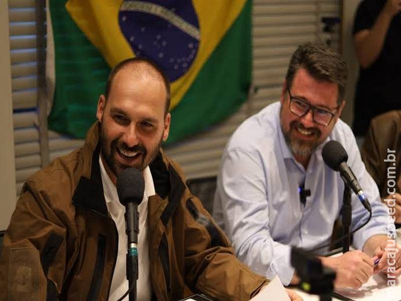 Eduardo Bolsonaro compartilha matéria do Contribuinte e indica Marcos Pollon como nome ao Senado por MS