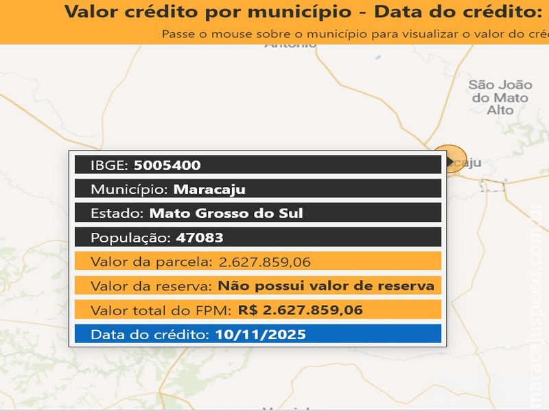 FPM: 1ª parcela de novembro, no valor de R$ 9,3 bi, será repassada aos municípios nesta segunda-feira (10)