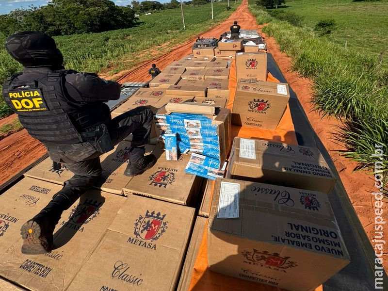 Golpe de R$ 12 Milhões no Contrabando: DOF Apreende cargas milionárias e suspeitos fogem por plantação em MS