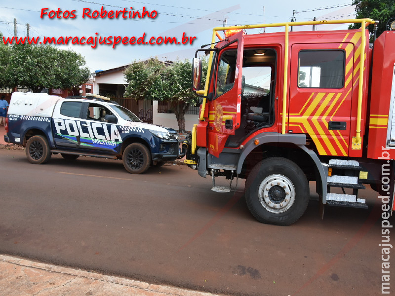 Jovem provoca incêndio em residência após ameaçar atentar contra sua vida na Vila Prateada, em Maracaju