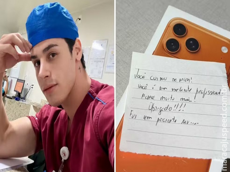 Paciente ‘misterioso’ presenteia enfermeiro com celular que custa mais de R$10 mil