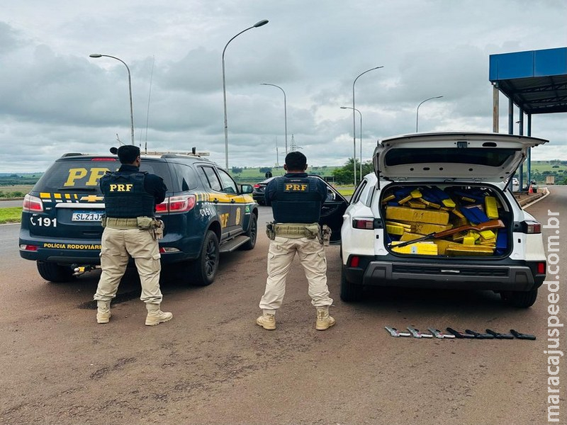 PRF apreende 1 tonelada de maconha e recupera veículo em Eldorado (MS)