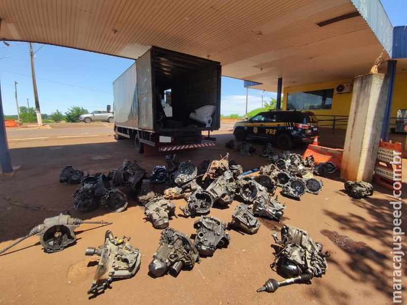 PRF apreende peças de veículos furtados em Rio Brilhante (MS)