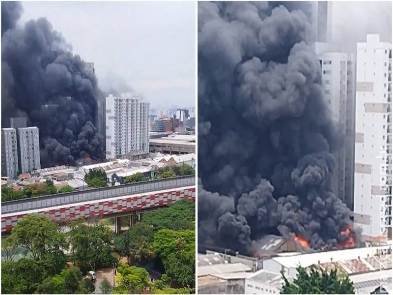 SP: bombeiros controlaram incêndio de grandes proporções no Brás