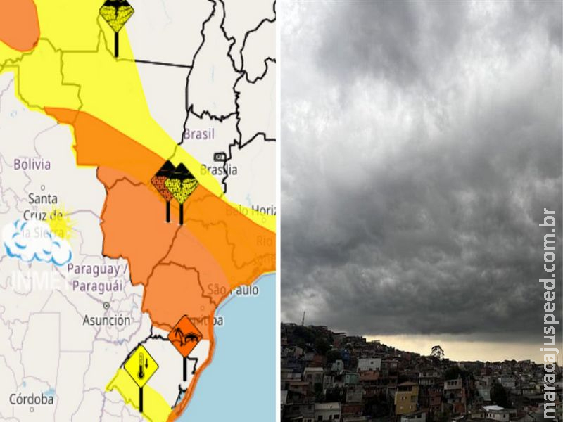 Vai seguir chovendo? Frente fria e ciclone mantêm 9 estados sob alerta laranja até terça (18)