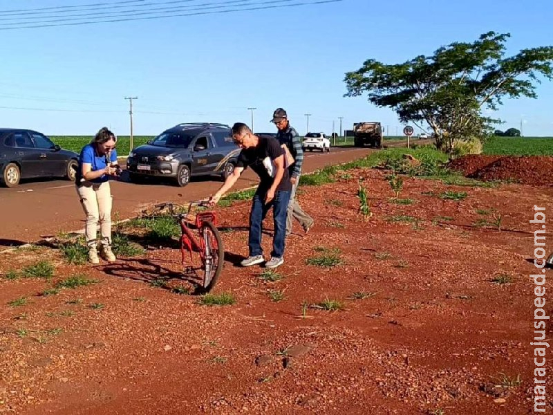 Adolescente de bicicleta morre ao ser atropelado entre Fátima do Sul e Dourados na MS-376 