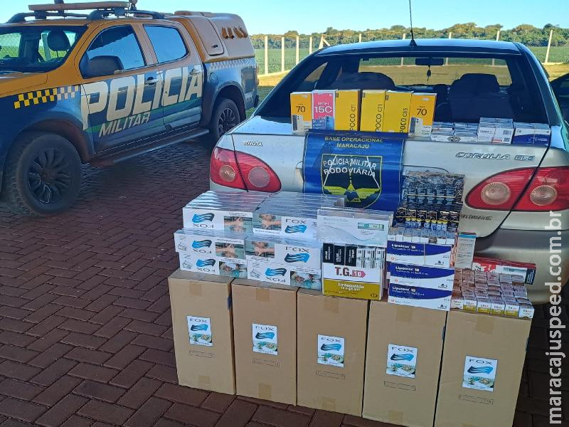 BPMRv apreende cigarros, celulares e grande quantidade de medicamentos irregulares na MS-162