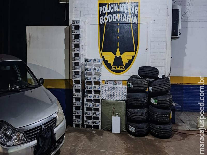 BPMRv apreende mercadorias contrabandeadas em duas ocorrências durante fiscalização na MS-164