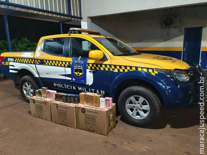 BPMRv apreende perfumes irregulares transportados em ônibus interestadual na MS-134