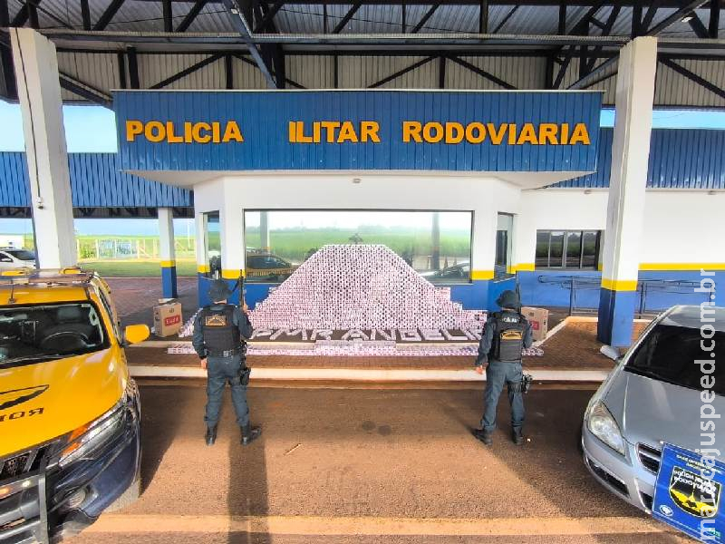 BPMRv apreende veículo carregado com 1.850 pacotes de cigarros contrabandeados durante Operação CODESUL II