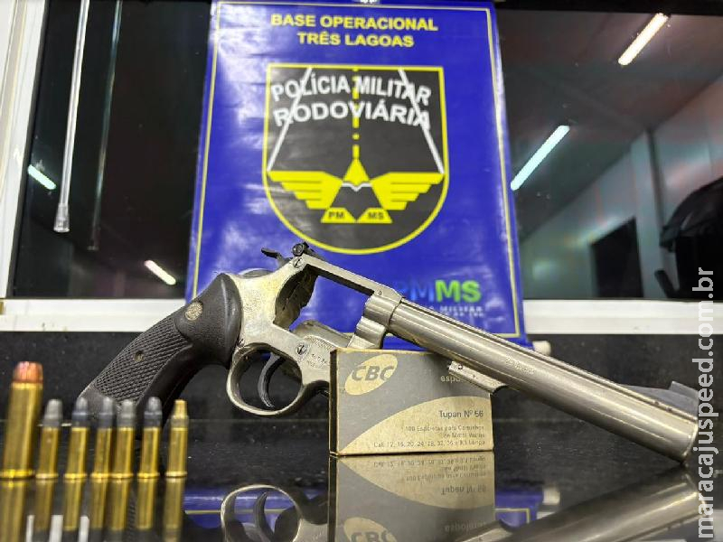 BPMRv prende homem por porte ilegal de arma de fogo durante fiscalização na MS-112