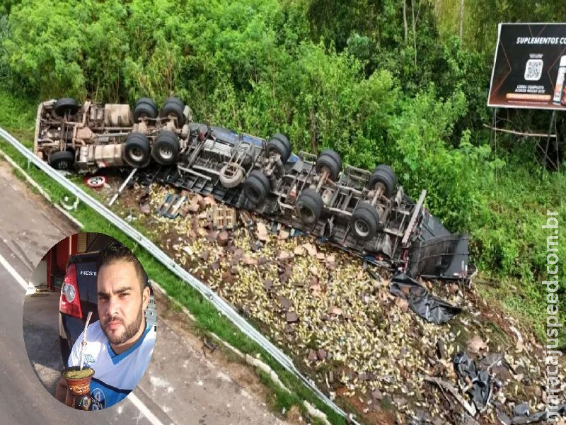 Caminhoneiro morto em tombamento de carreta na BR-163 era do Rio Grande do Sul