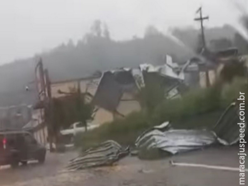 Cidade do RS tem primeiros estragos causados pelo ciclone extratropical