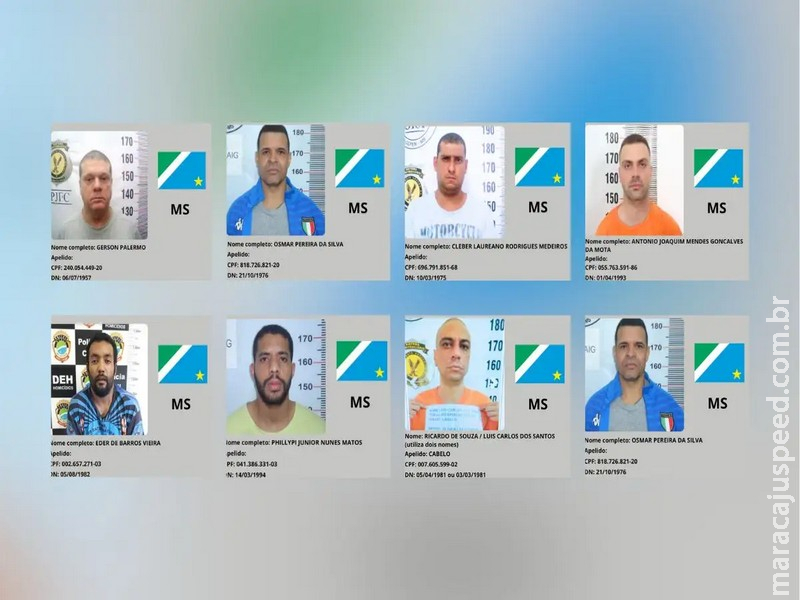 De sequestrador de avião a líder de facção, veja os mais procurados de MS