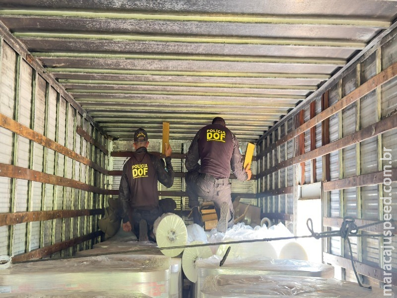 DOF apreende droga em meio a carga de embalagens plásticas que seguia para o Pará