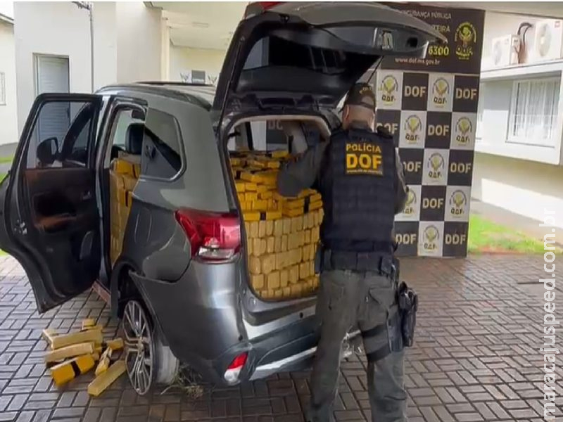 DOF apreende SUV com mais de 1 tonelada de maconha em Dourados