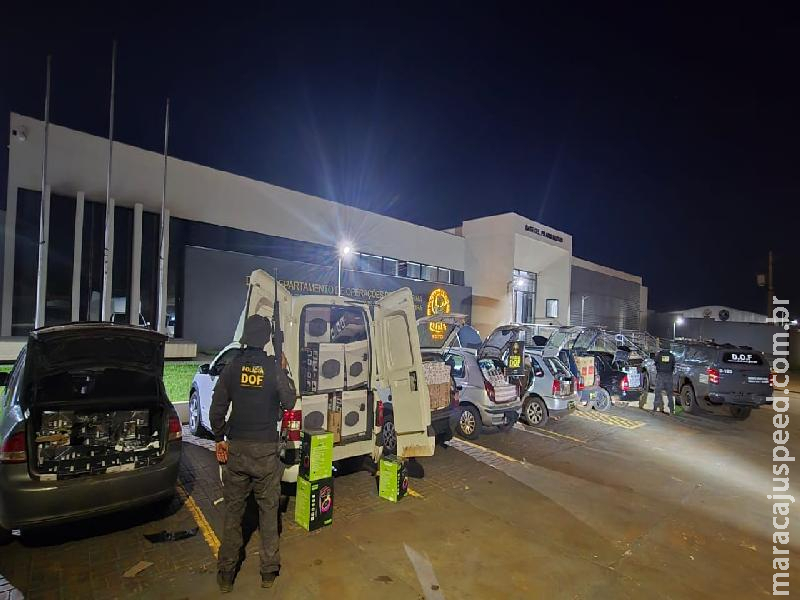 DOF intercepta comboio com mais de R$ 450 mil em produtos de contrabando e descaminho