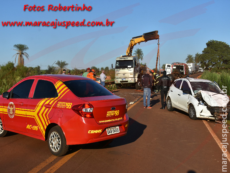 Maracaju: Grave acidente com vítima fatal na BR-267 envolve três veículos e mata mulher de 40 anos