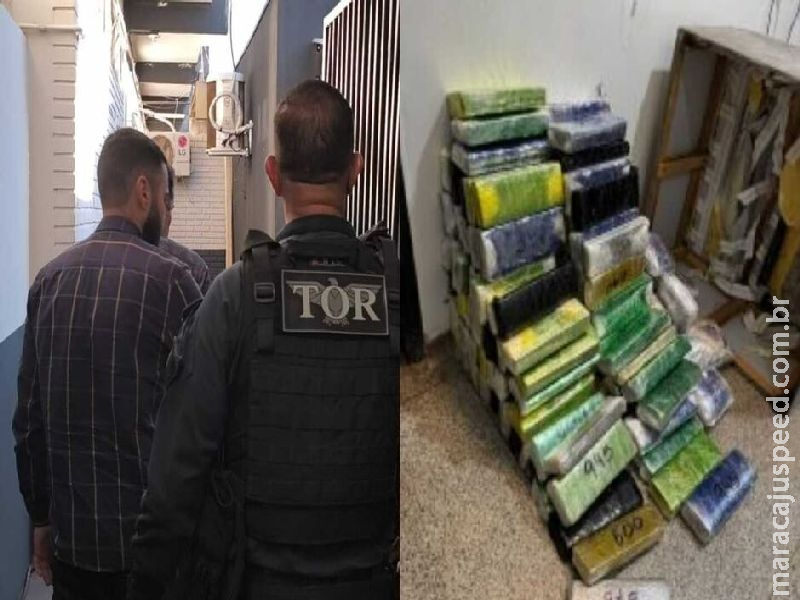 Homem é preso com 104 kg de maconha escondidos em caminhão de mudança em Dourados  