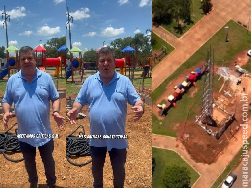 Instalação de antena da Claro em praça com parquinho entra na mira do MP  