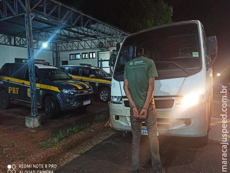 IVINHEMA: Homem é preso pela PRF acusado de furtar microônibus 