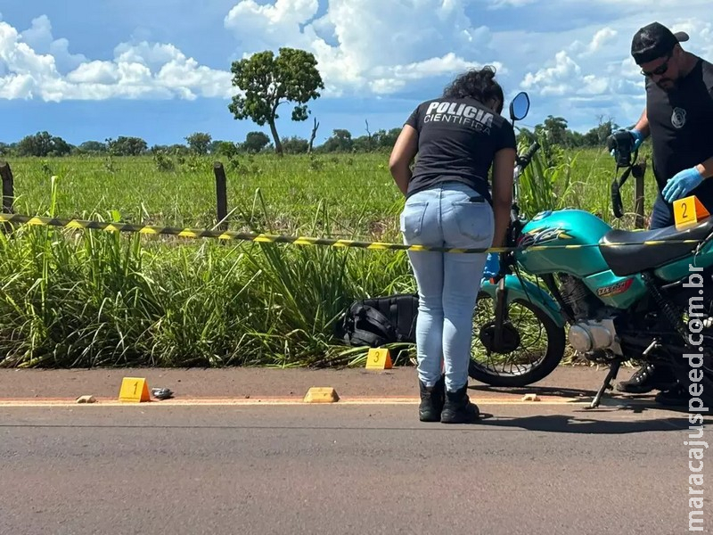 Motociclista morre ao tentar fugir e trocar tiros com a polícia em Campo Grande
